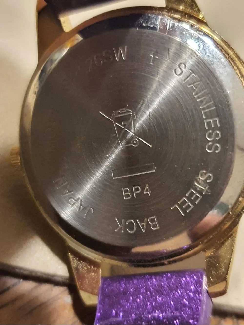 🦋10/$20🦋 Goldtone/Purple Rhinestone Leather Women's Watch